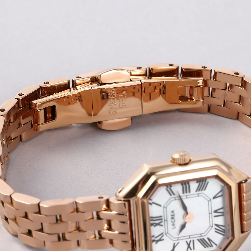 LC2004PG5L L*CREA Rose Gold Solar Battery Watch Eco-Friendly Design Water Resistant Elegant Style - Image 3