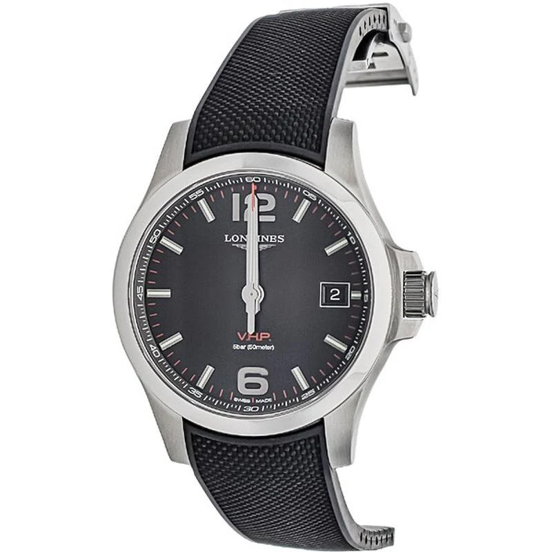 Longines L3.716.4.56.9 Conquest V.H.P. Quartz Men's Black Watch
