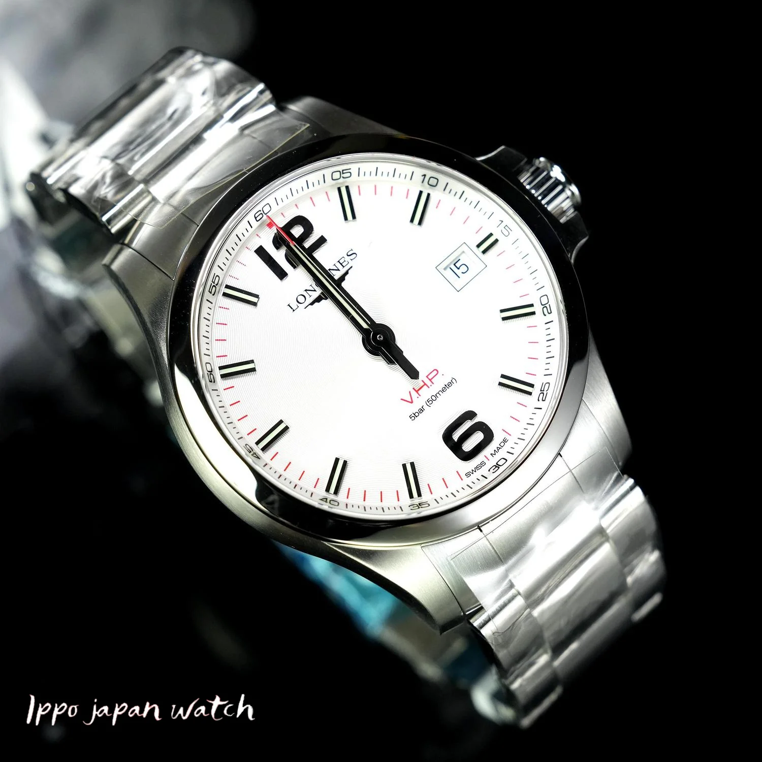 Longines L3.726.4.76.6 Conquest V.H.P. Quartz Men's Silver Watch - Image 2