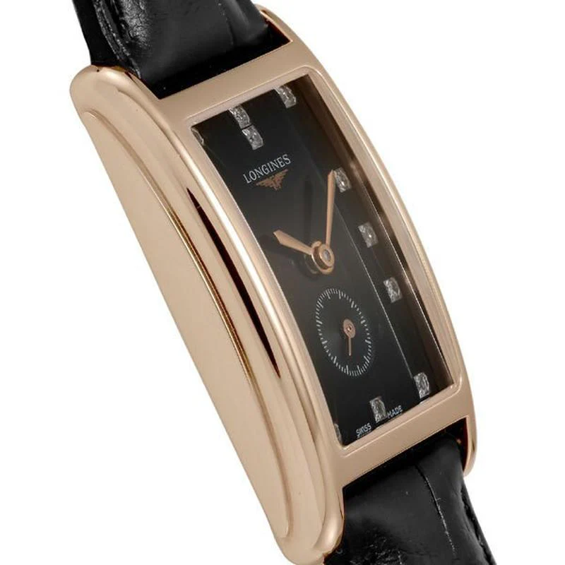 Longines L5.255.8.57.0 DolceVita Quartz Women's Black Leather Watch - Image 2