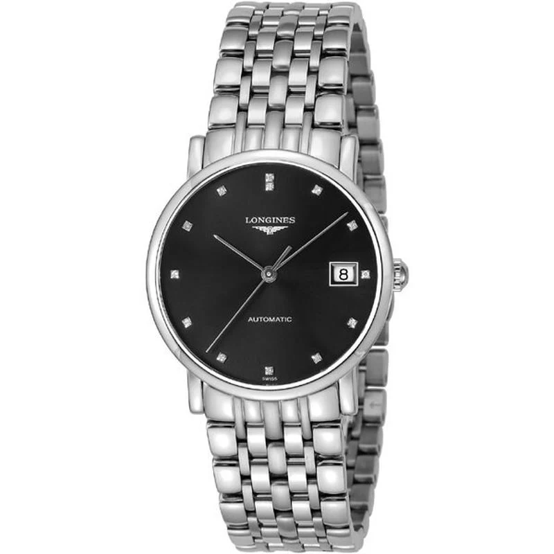 Longines Elegant Black Watch Parallel Imported with 2 Years Warranty L4.809.4.57.6