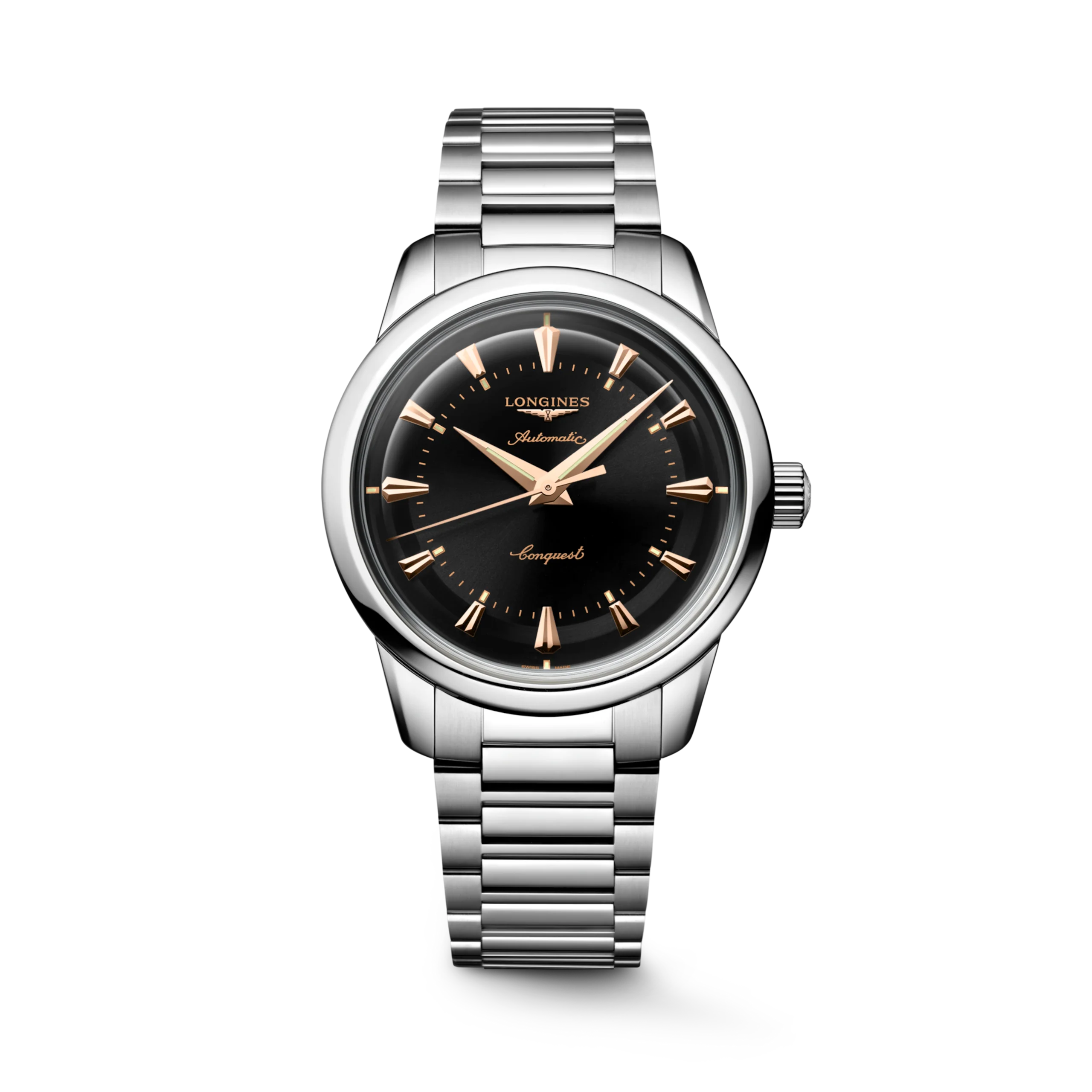 LONGINES L1.649.4.52.6 Elegant Automatic Watch Stainless Steel Case Sapphire Crystal Water Resistant