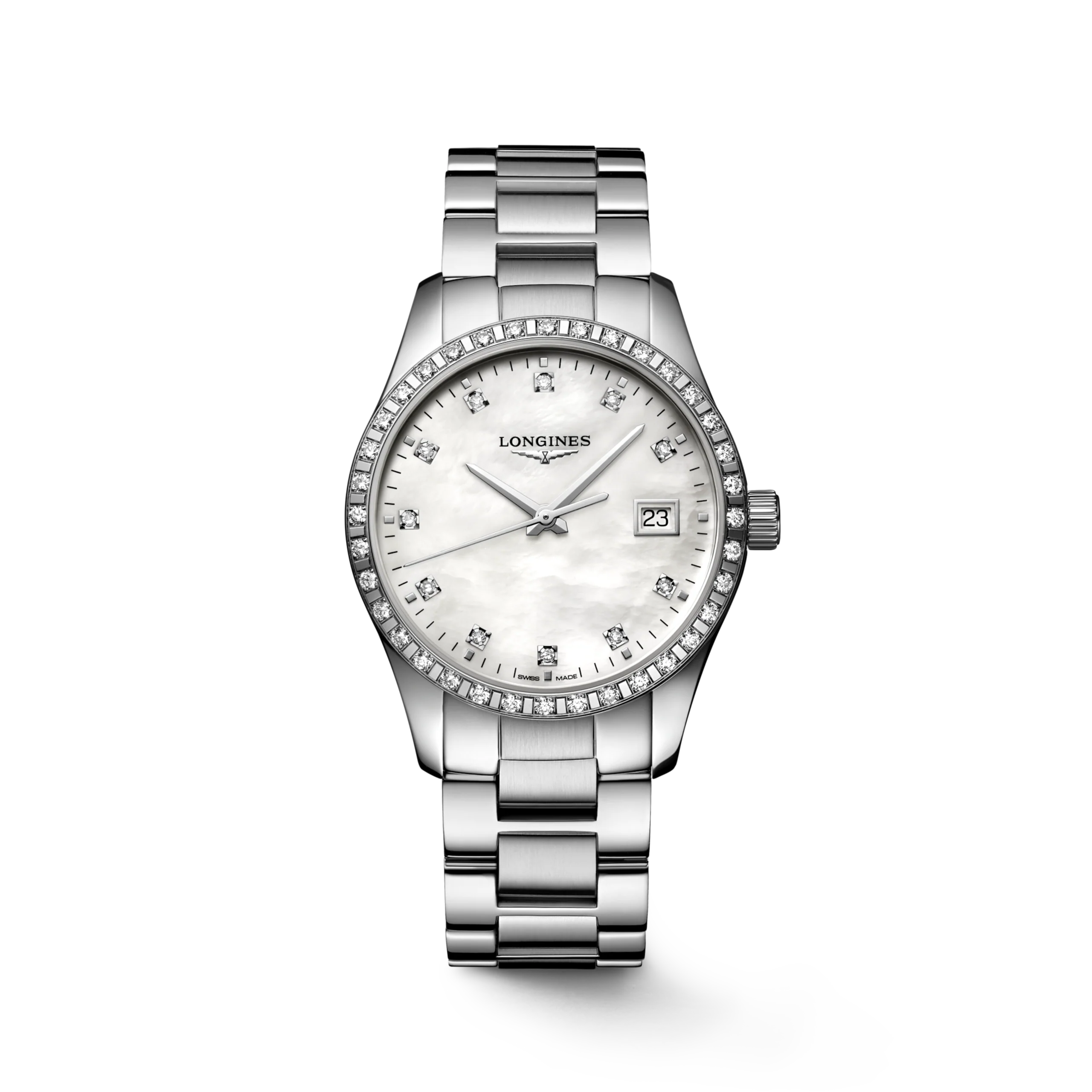 Longines L2.386.0.87.6 Conquest Automatic Women's Stainless Steel 34mm Watch