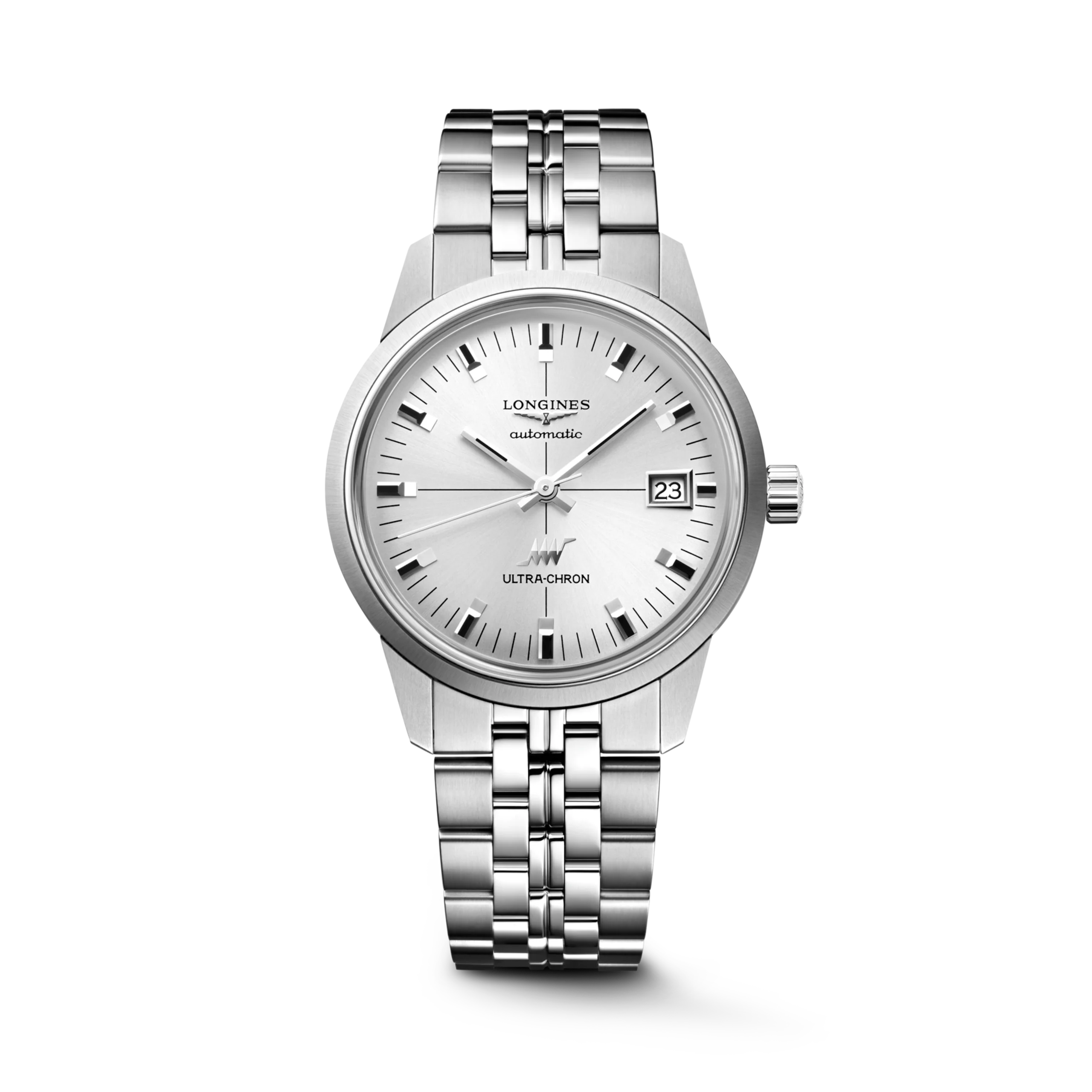 LONGINES L2.537.4.72.6 Elegant Swiss Automatic Stainless Steel Chronograph 30m Water Resistance Classic Design