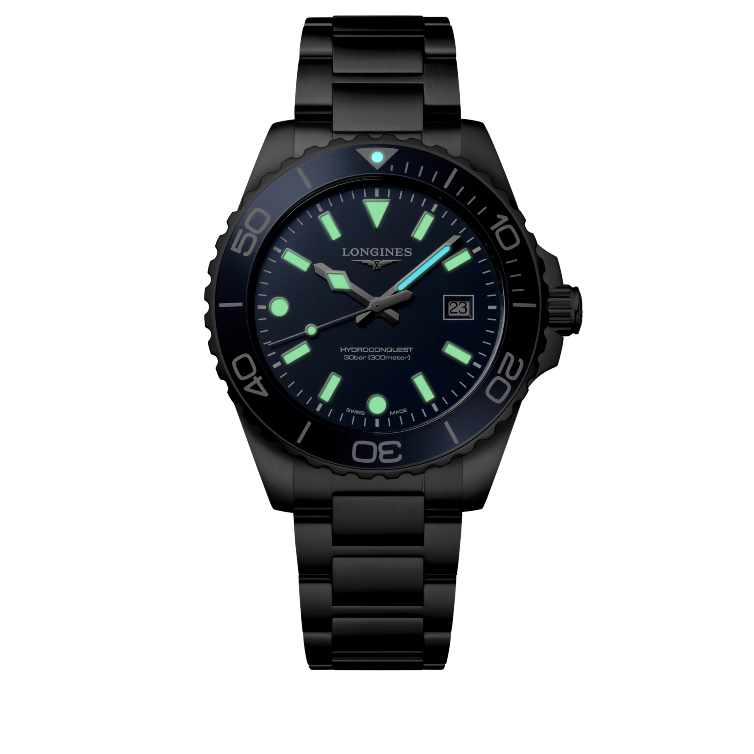 LONGINES HydroConquest L3.769.4.96.6 Quartz 42mm Men Unisex Watch