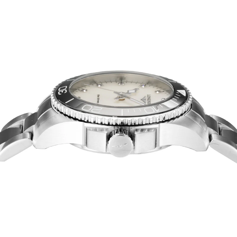 LONGINES L3.370.4.87.6 Hydro Conquest 2-Year Warranty White Pearl Dial Swiss Automatic Watch - Image 3