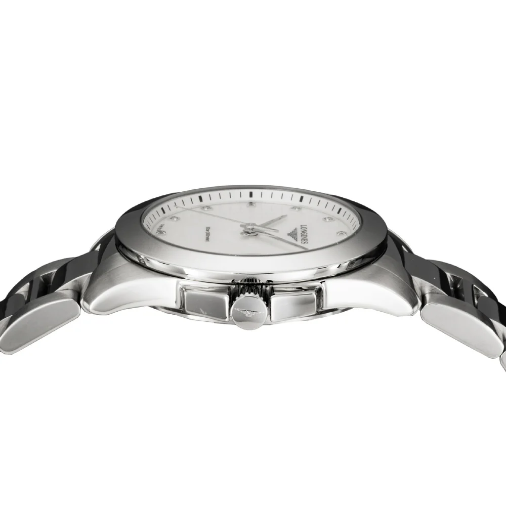 LONGINES L3.377.4.87.6 Conquest White Pearl Dial Swiss Automatic 2-Year Warranty Elegant Design - Image 4