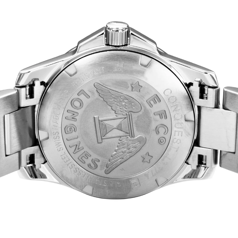 LONGINES L3.377.4.87.6 Conquest White Pearl Dial Swiss Automatic 2-Year Warranty Elegant Design - Image 5