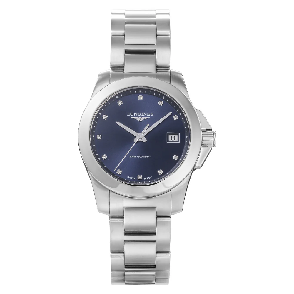 LONGINES L33774976 Conquest 2-Year Warranty Blue Dial Stainless Steel Case Swiss Automatic Movement