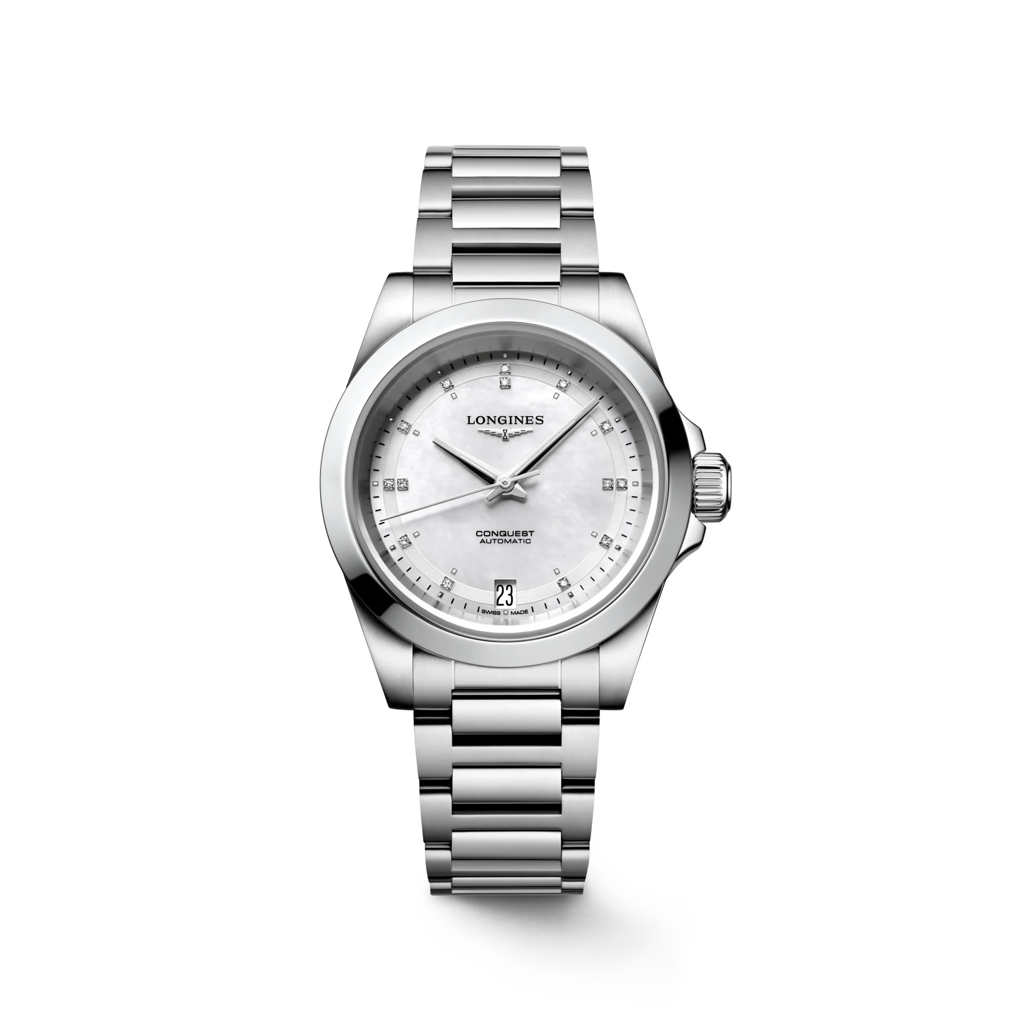 LONGINES L3.430.4.87.6 Elegant Swiss Automatic Watch Stainless Steel Case Sapphire Crystal Water Resistant