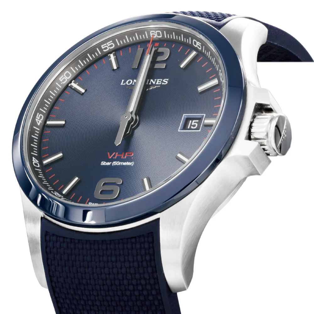 LONGINES L37294969 Conquest V.H.P. Swiss Quartz Movement Blue Dial 2-Year Warranty Water Resistant - Image 2