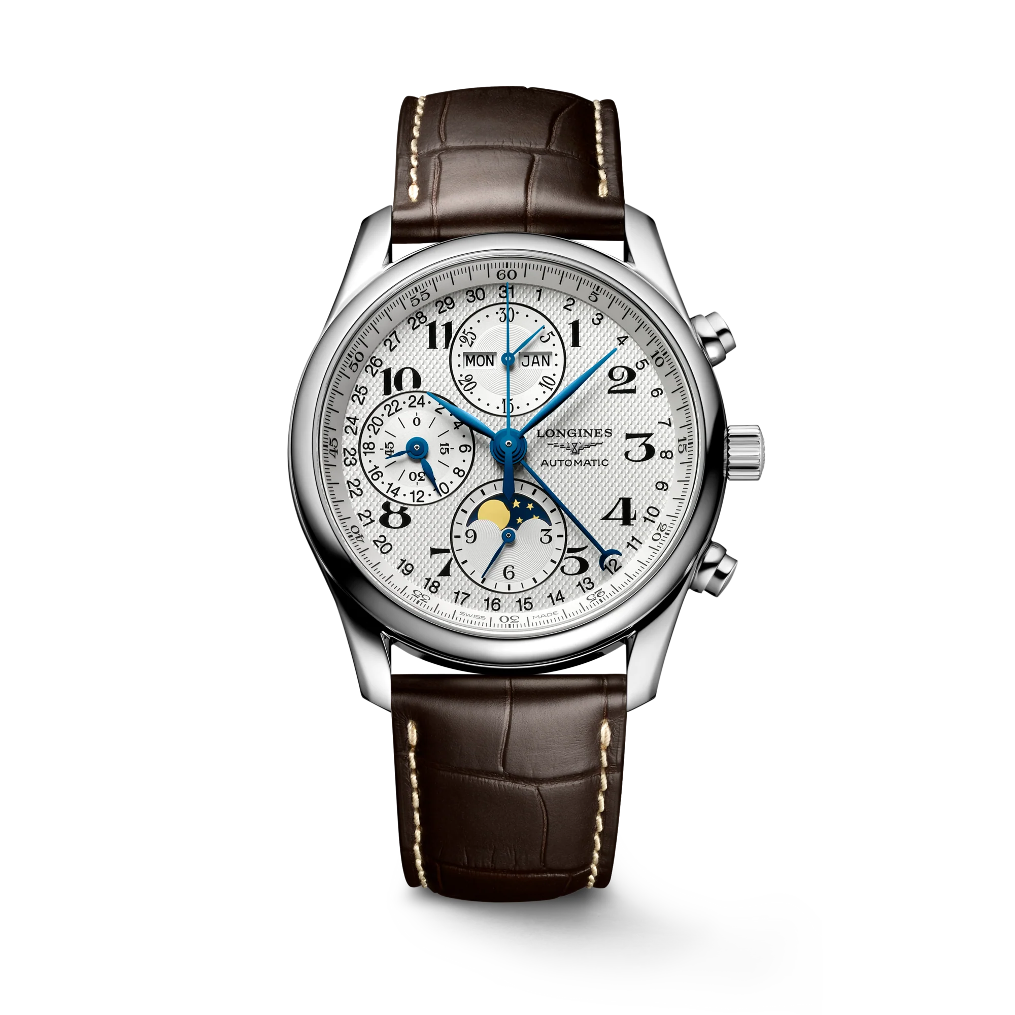 LONGINES L3.781.3.56.7 Elegant Swiss Automatic Stainless Steel Chronograph Blue Dial Sapphire Crystal - Image 4