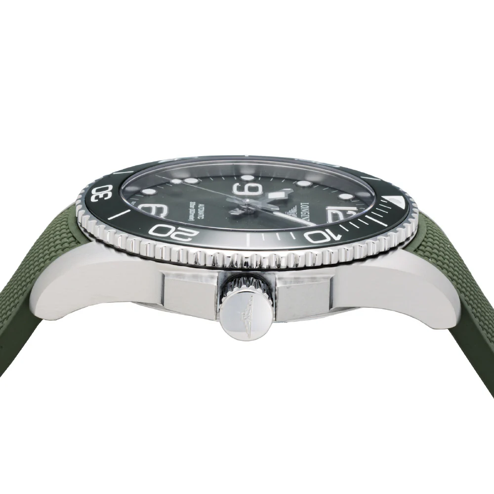 LONGINES L3.782.4.06.9 Hydro Conquest 5-Year Warranty Green Ceramic Bezel Swiss Automatic Diver's Watch - Image 4