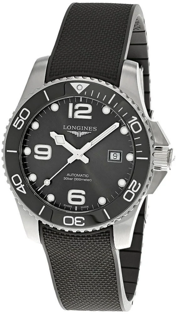 LONGINES L37824769 Hydro Conquest 5-Year Warranty Gray Stainless Steel Automatic Watch Water Resistant 300m - Image 2