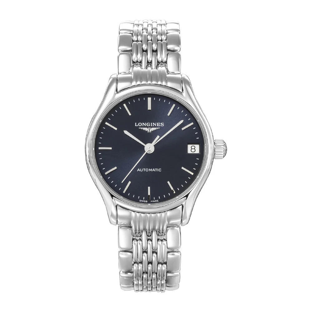 LONGINES L4.361.4.92.6 Elegant Blue Dial Stainless Steel Case 5-Year Warranty Swiss Automatic Watch