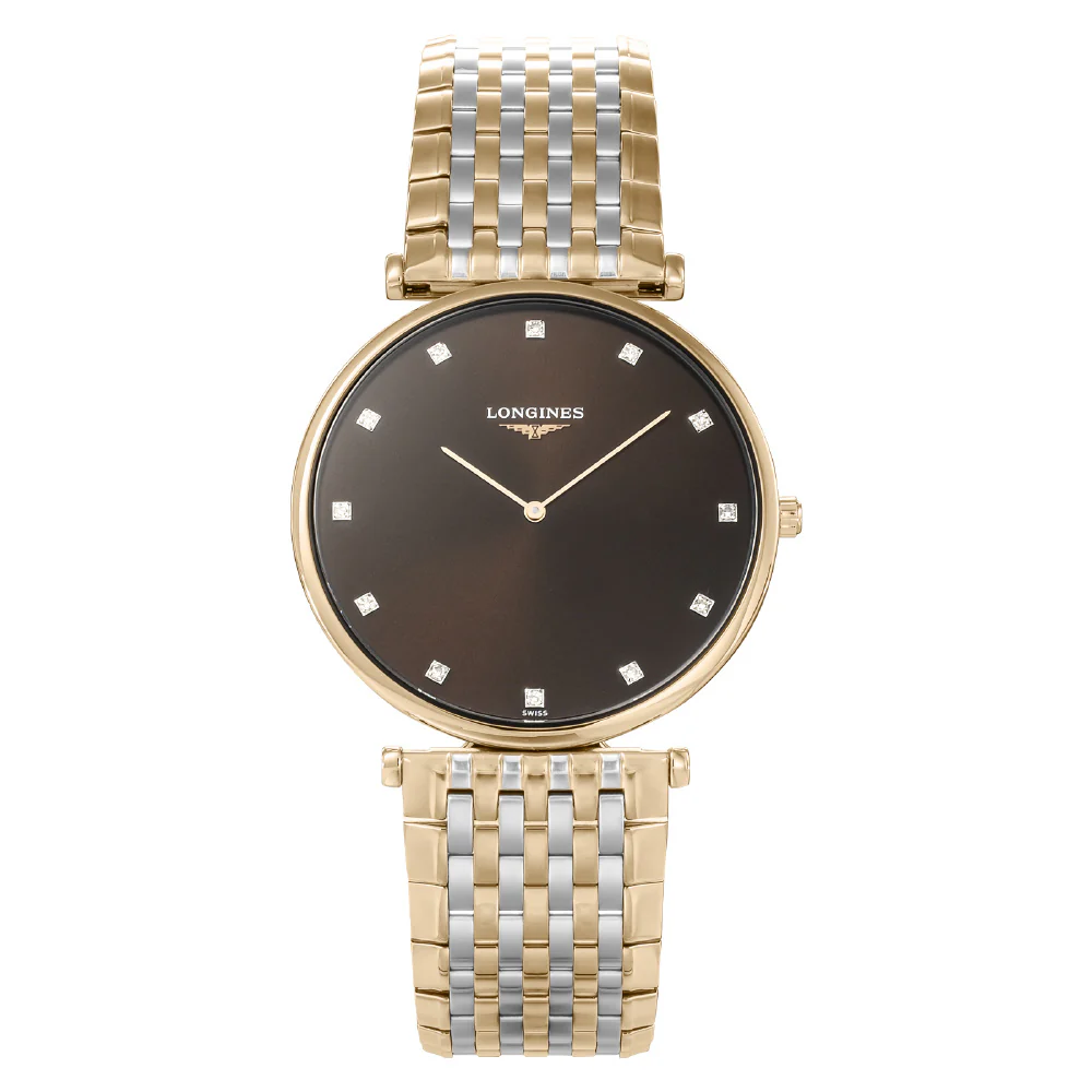 LONGINES L47661677 Elegant Brown Leather Strap Classic Design 2-Year Warranty Swiss Movement