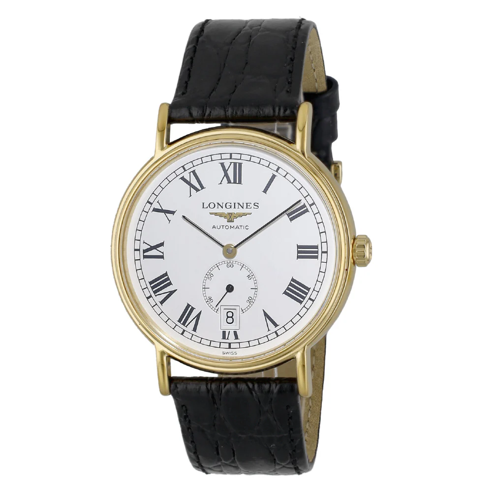 LONGINES L48052112 Elegant White Dial Swiss Automatic 5-Year Warranty Water Resistant Stylish Design