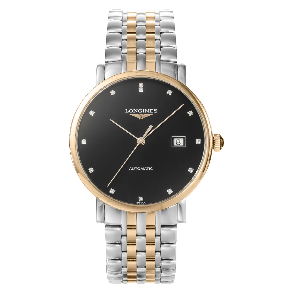 LONGINES L49105577 Elegant Design 5-Year Warranty Black Dial Stainless Steel Case Water Resistant
