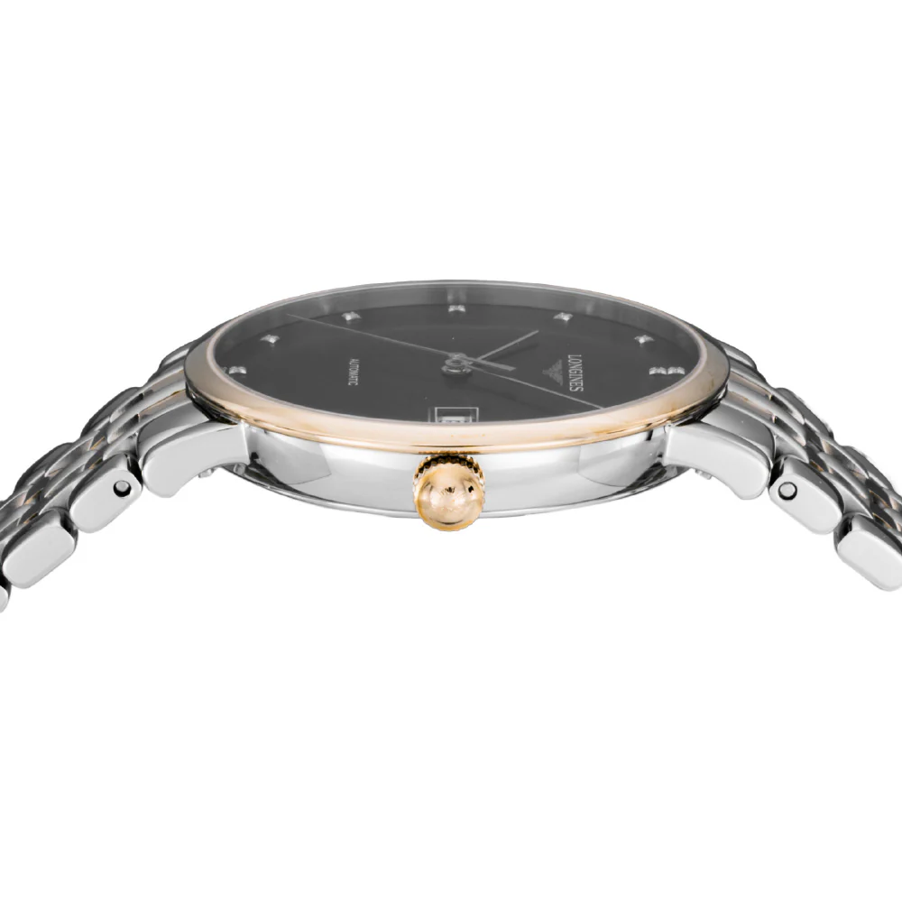 LONGINES L49105577 Elegant Design 5-Year Warranty Black Dial Stainless Steel Case Water Resistant - Image 4