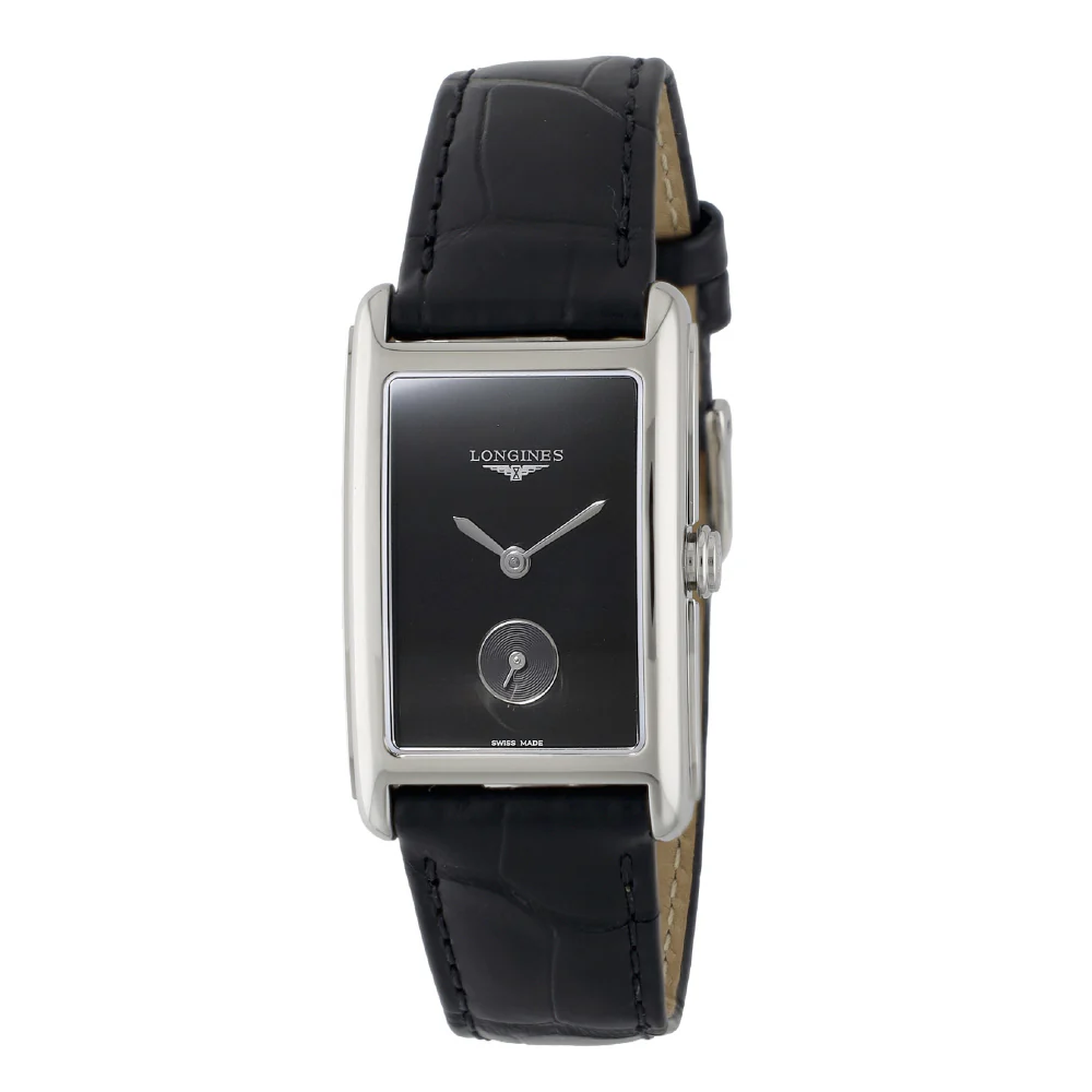 LONGINES L55124502 Dolcevita Elegant Design Black Dial Stainless Steel Case 2-Year Warranty