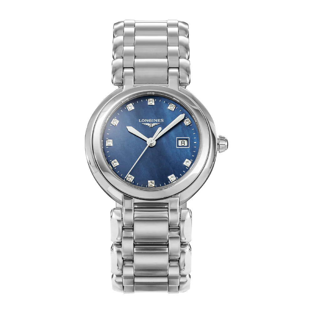 LONGINES L81224986 Primaluna 2-Year Warranty Blue Dial Stainless Steel Elegant Design