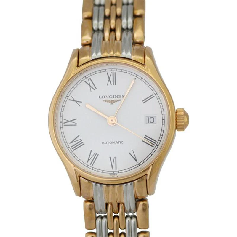 Longines L4.360.1.11.7 Lyre Quartz Women's White Leather Strap Watch
