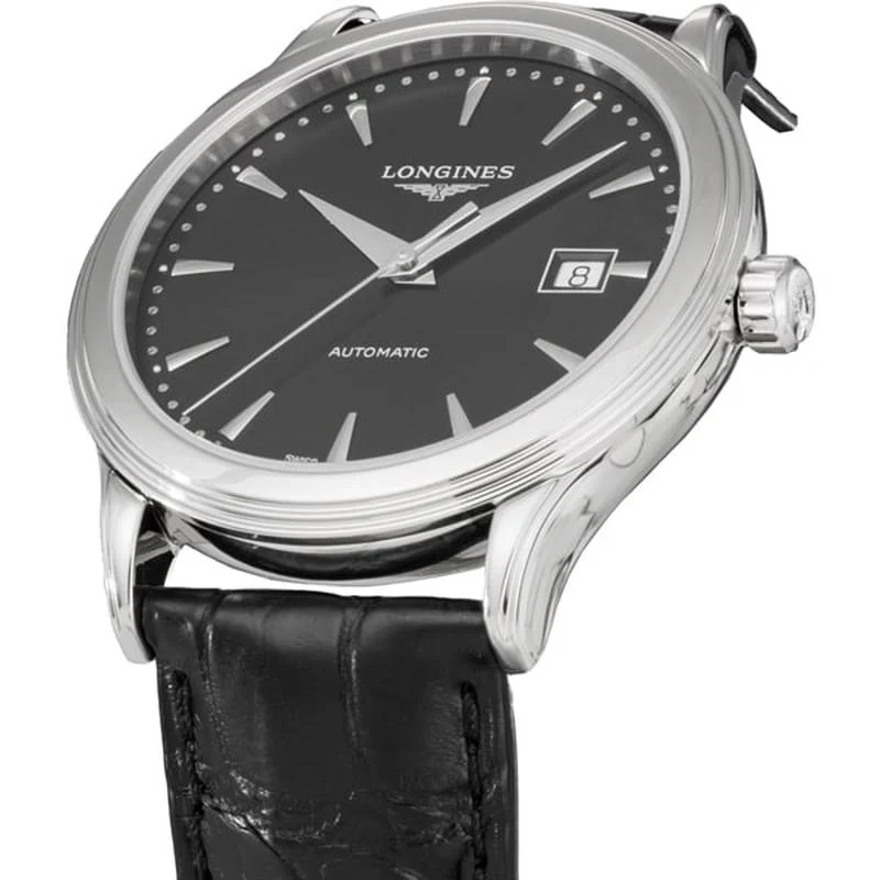 Longines Men's Alligator Strap Imported Watch L4.984.4.59.2 with 2-Year Warranty - Image 2
