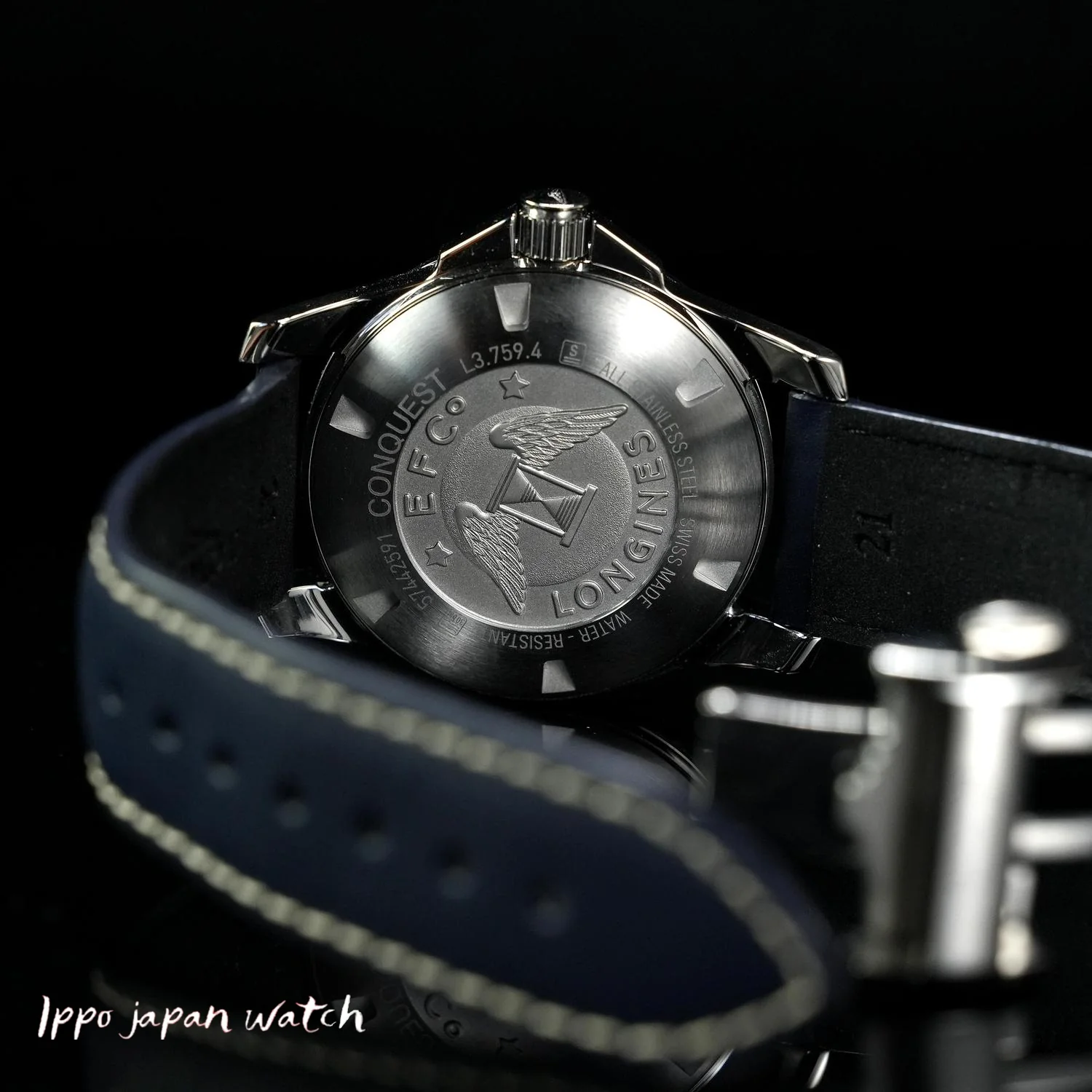 Longines Men's Leather Belt Parallel Import with 2-Year Warranty L3.759.4.96.0 - Image 3
