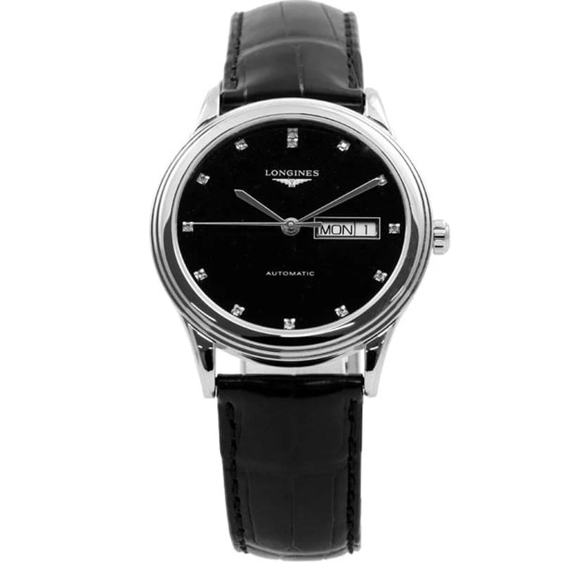 Longines Men's Leather Belt Parallel Import with 2 Year Warranty L4.899.4.57.2