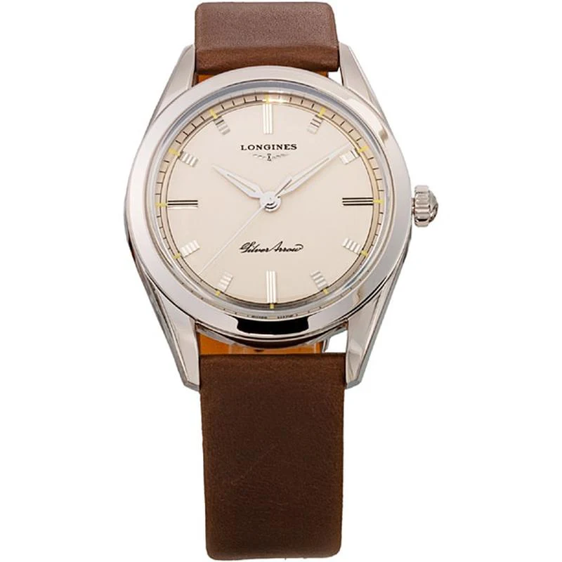 Longines Men's Leather Belt Watch Parallel Imported with 2-Year Guarantee L2.834.4.72.2