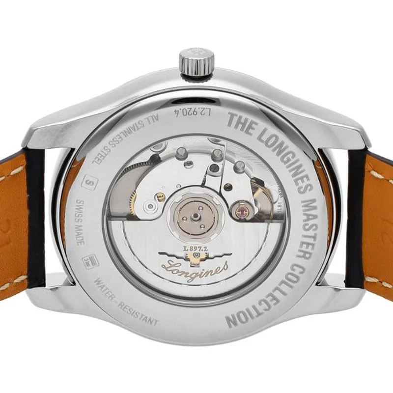 Longines Men's Leather Strap Parallel Import with 2-Year Warranty L2.920.4.51.7 - Image 4