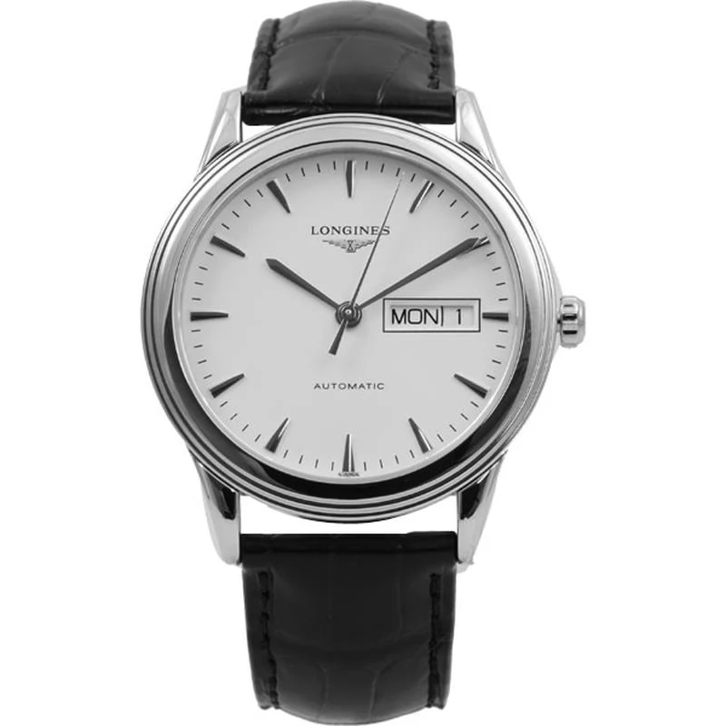 Longines Men's Leather Strap Watch Parallel Import with 2-Year Warranty L4.899.4.12.2