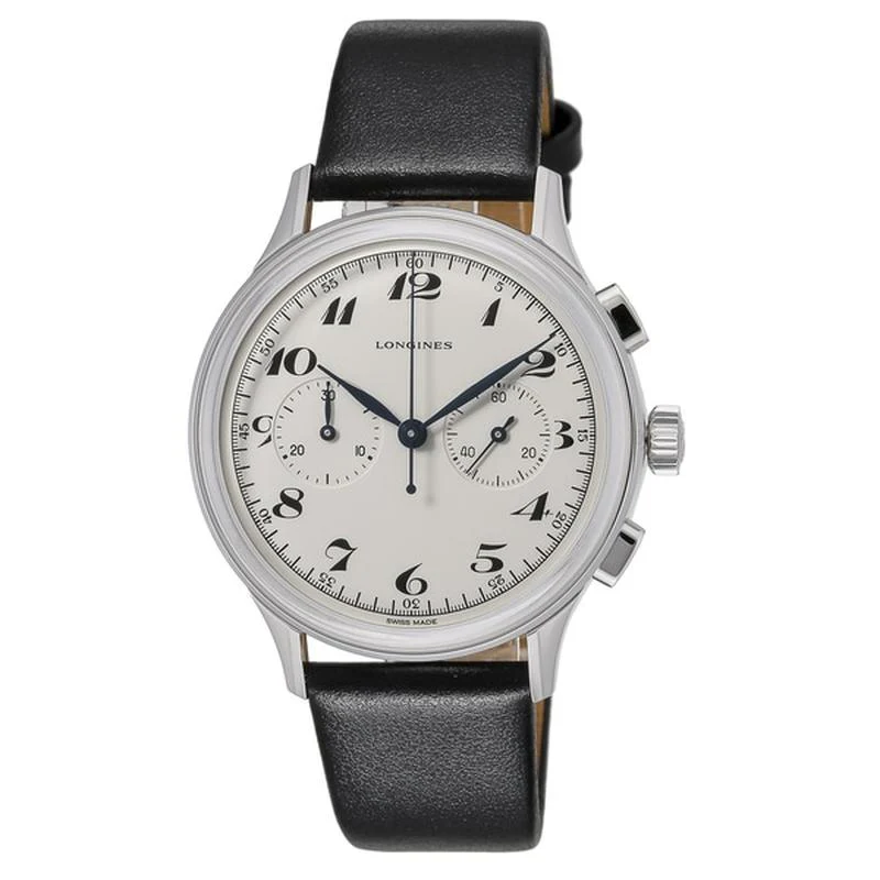 Longines Men's Leather Strap Watch Parallel Imported with 2-Year Warranty L2.827.4.73.0
