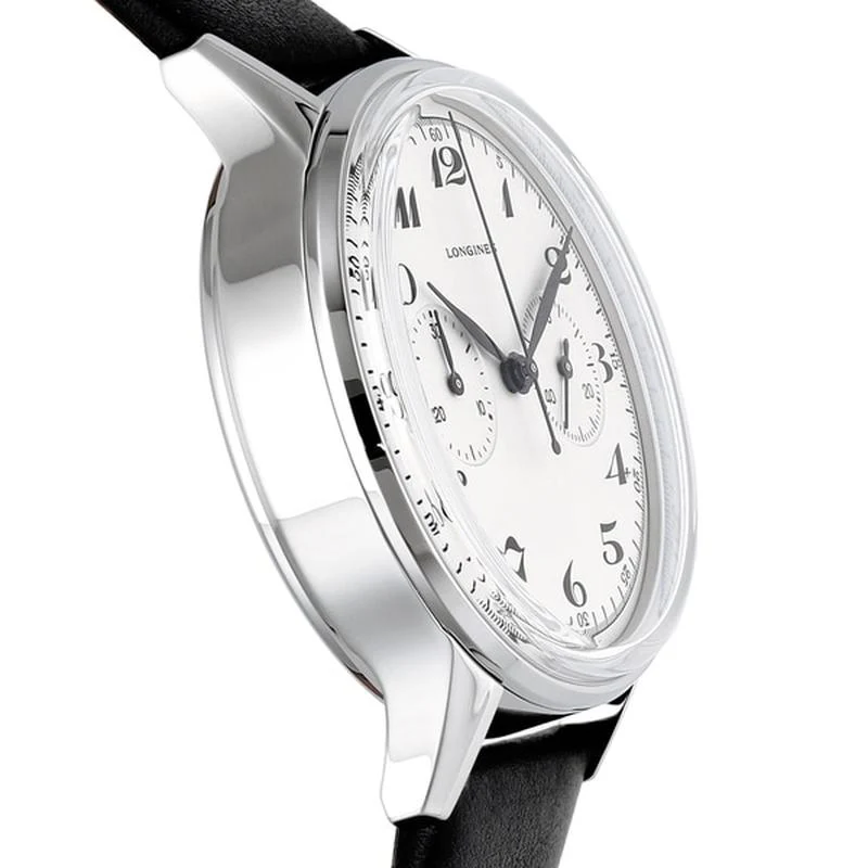 Longines Men's Leather Strap Watch Parallel Imported with 2-Year Warranty L2.827.4.73.0 - Image 2
