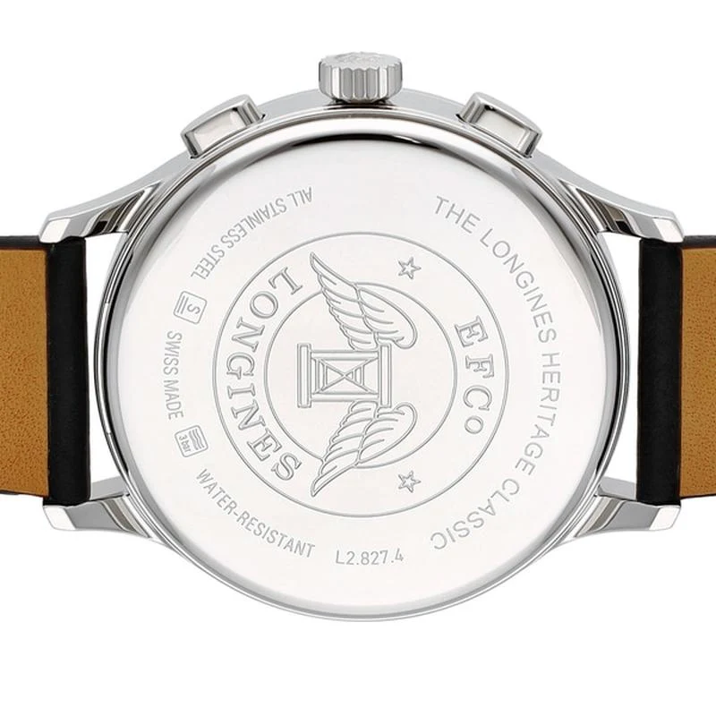 Longines Men's Leather Strap Watch Parallel Imported with 2-Year Warranty L2.827.4.73.0 - Image 4