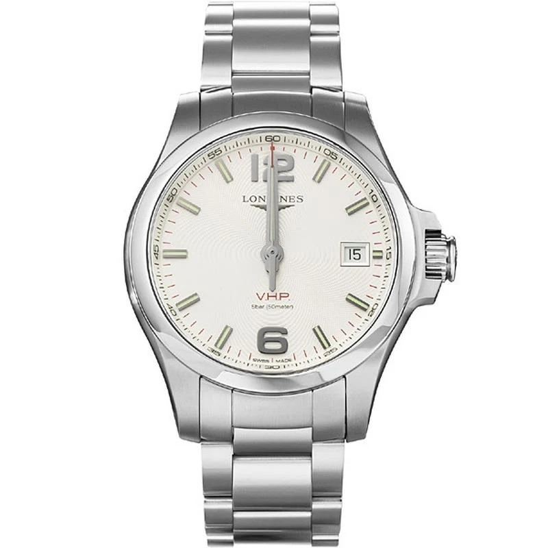 Longines Men's Metal Belt Parallel Import 2-Year Warranty L3.716.4.76.6