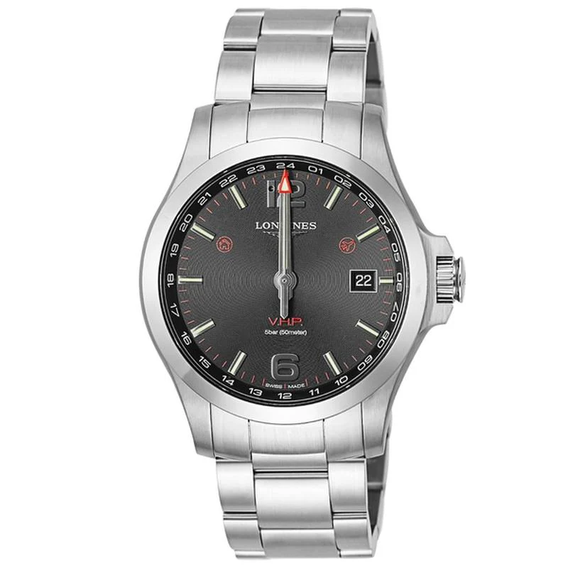 Longines Men's Metal Belt Parallel Import with 2-Year Warranty L3.728.4.56.6