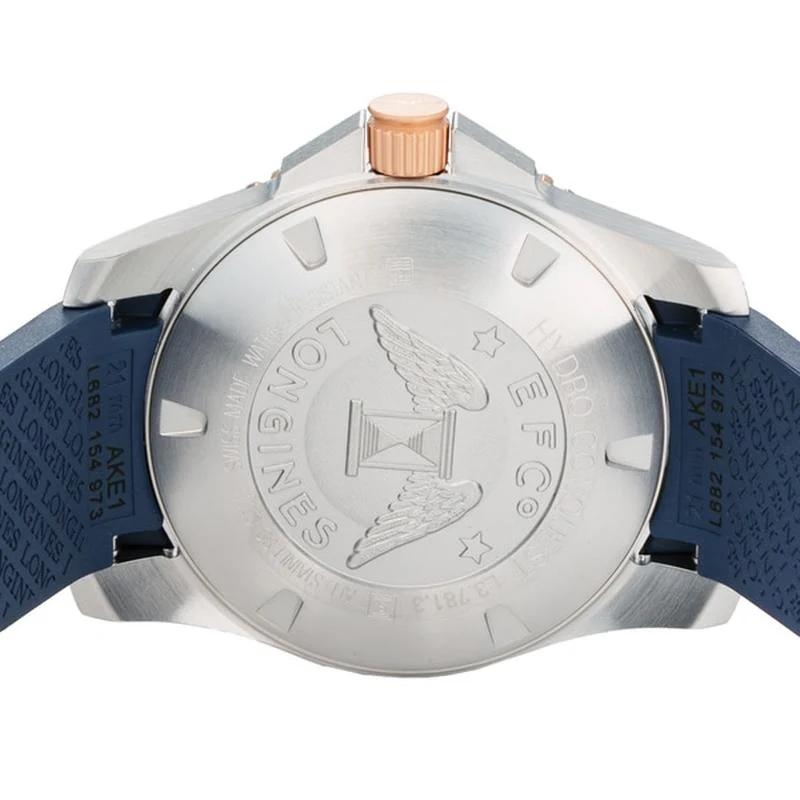 Longines Men's Rubber Belt Parallel Imported Product 2-Year Warranty L3.781.3.98.9 - Image 4