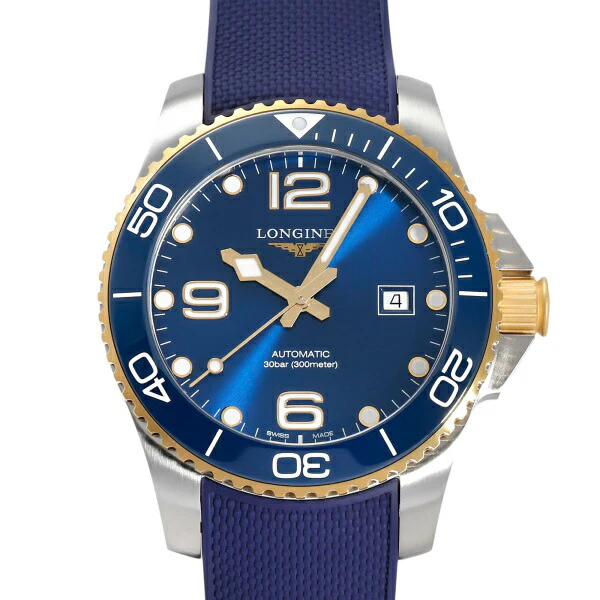 Longines Men's Rubber Strap Parallel Import 2-Year Warranty L3.782.3.96.9