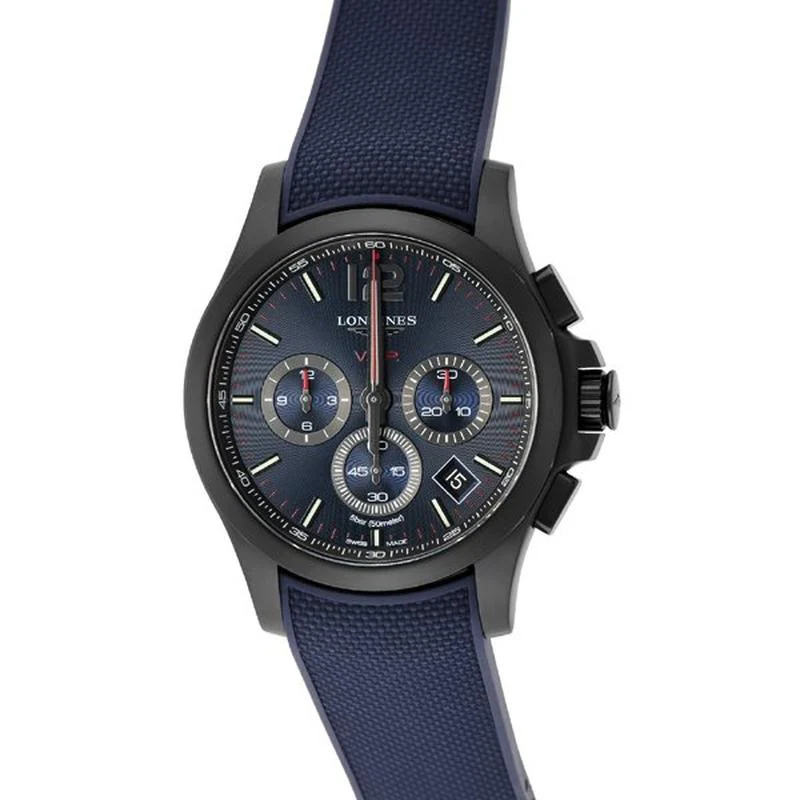 Longines Men's Rubber Strap Parallel Import with 2-Year Warranty L3.717.2.96.9
