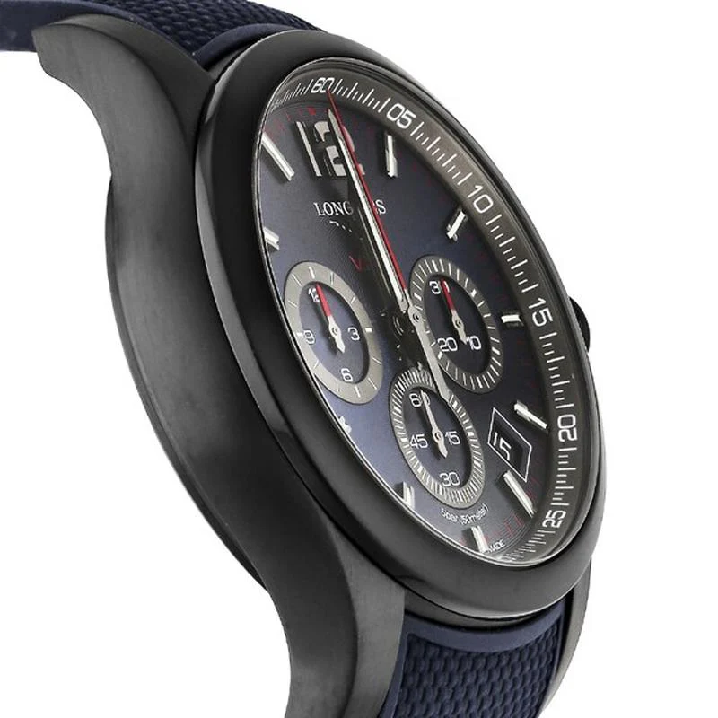 Longines Men's Rubber Strap Parallel Import with 2-Year Warranty L3.717.2.96.9 - Image 2