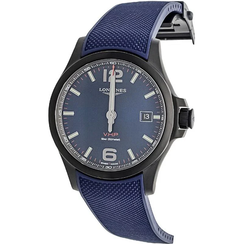 Longines Men's Rubber Strap Parallel Import with 2-Year Warranty L3.726.2.96.9