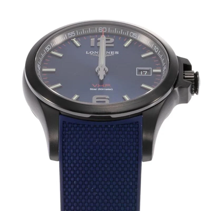 Longines Men's Rubber Strap Parallel Import with 2-Year Warranty L3.726.2.96.9 - Image 3