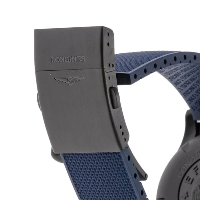 Longines Men's Rubber Strap Parallel Import with 2-Year Warranty L3.726.2.96.9 - Image 5