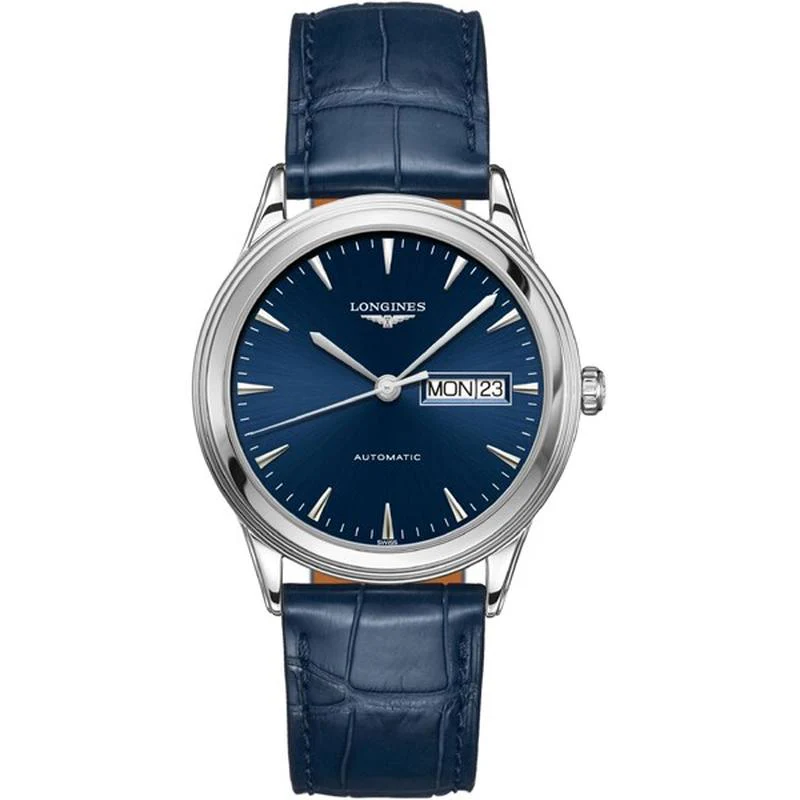 Longines Men's Watch with Leather Strap Parallel Import Product 2 Year Warranty L4.899.4.92.2