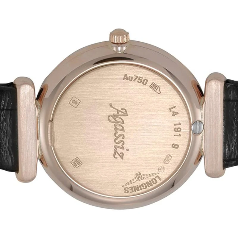 Longines L4.191.9.11.0 Master Collection Automatic Men's Black Leather Watch - Image 5