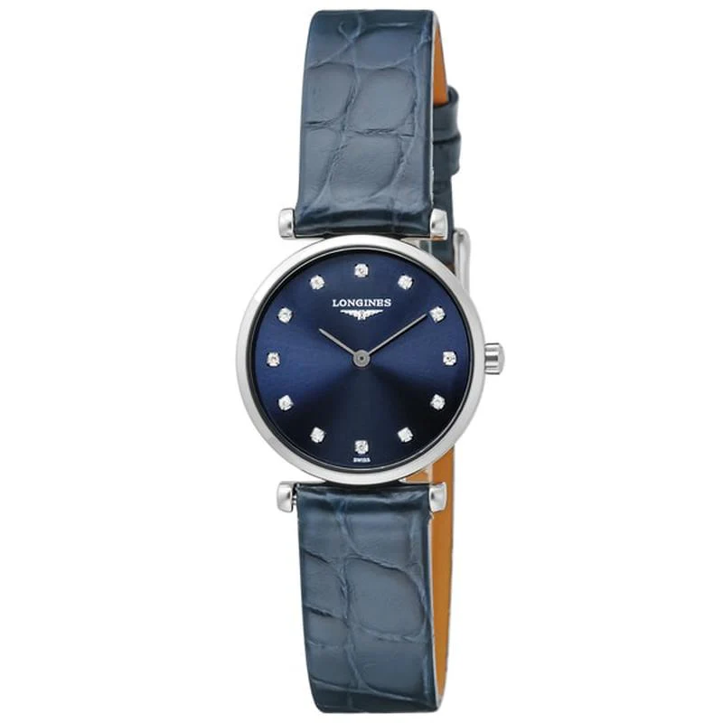 Longines L4.209.4.97.2 Elegant Quartz Women's Alligator Belt Watch