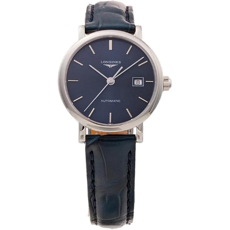 Longines L4.310.4.92.2 Elegant Quartz Ladies Alligator Belt Watch
