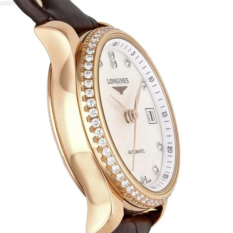 Longines L2.128.9.87.3 Master Collection Quartz Ladies Leather Strap Watch - Image 3