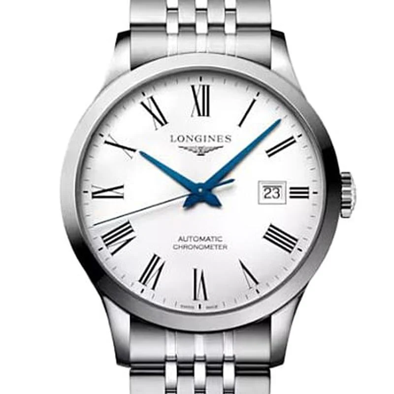 Longines L2.821.4.11.6 Record Automatic Men's Stainless Steel 40mm Watch